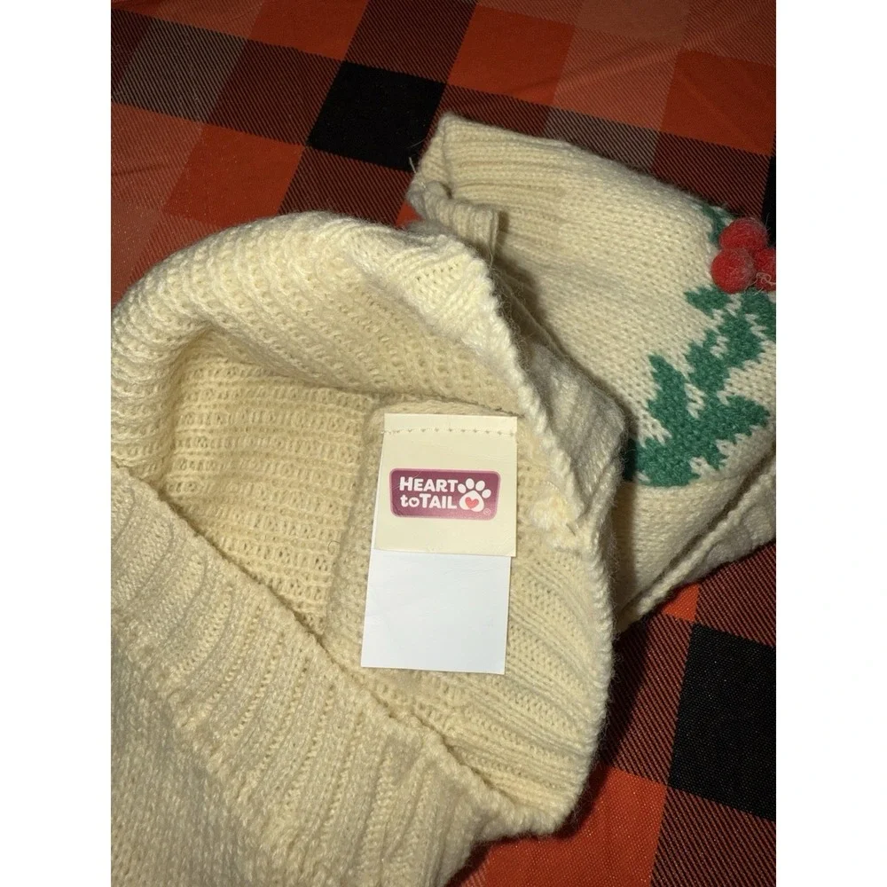 Heart To Tail Holiday Pet Sweater Size S Holly And‎ Berries